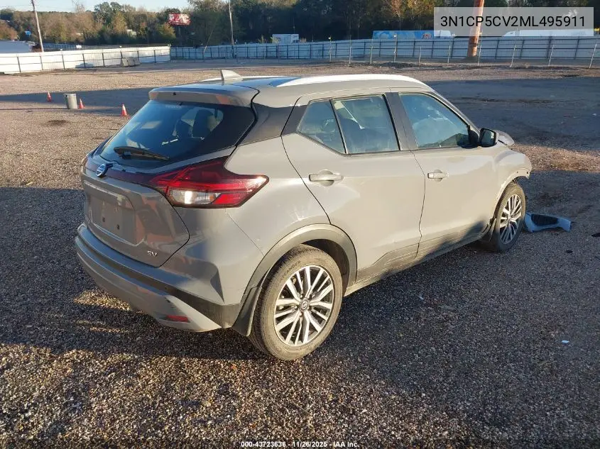 3N1CP5CV2ML495911 2021 Nissan Kicks Sv Xtronic Cvt