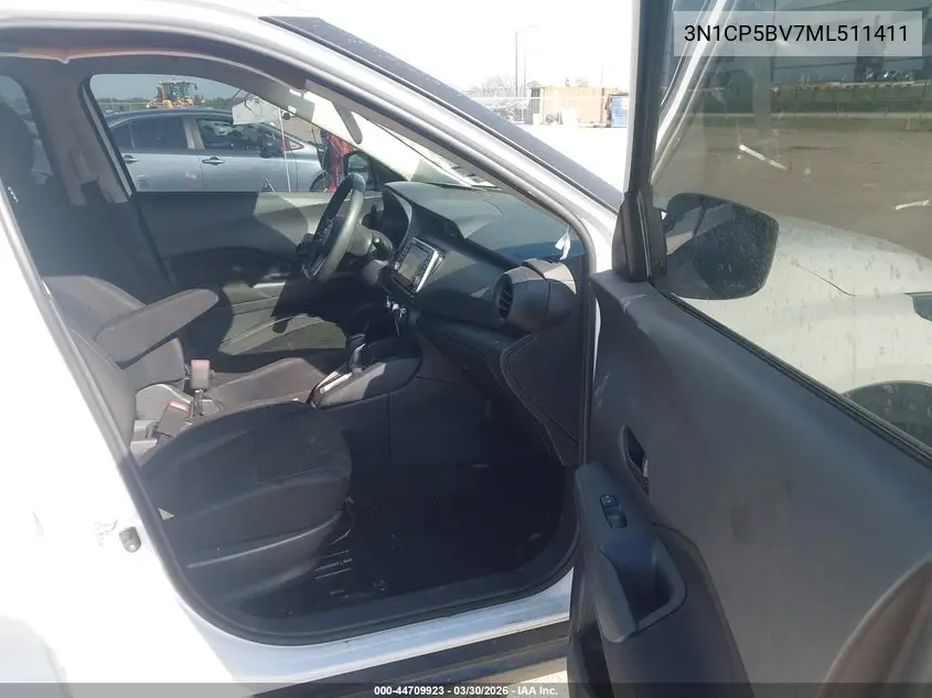 2021 Nissan Kicks S Xtronic Cvt VIN: 3N1CP5BV7ML511411 Lot: 44709923