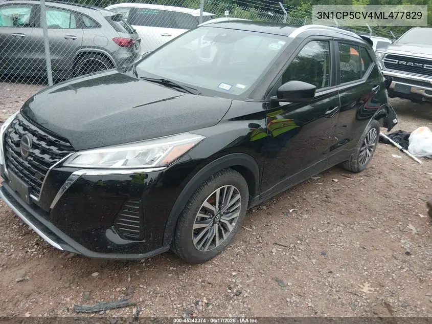2021 Nissan Kicks Sv Xtronic Cvt VIN: 3N1CP5CV4ML477829 Lot: 45342374