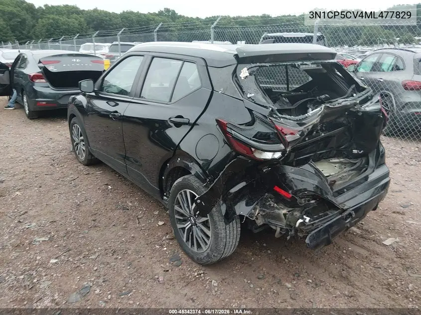 2021 Nissan Kicks Sv Xtronic Cvt VIN: 3N1CP5CV4ML477829 Lot: 45342374