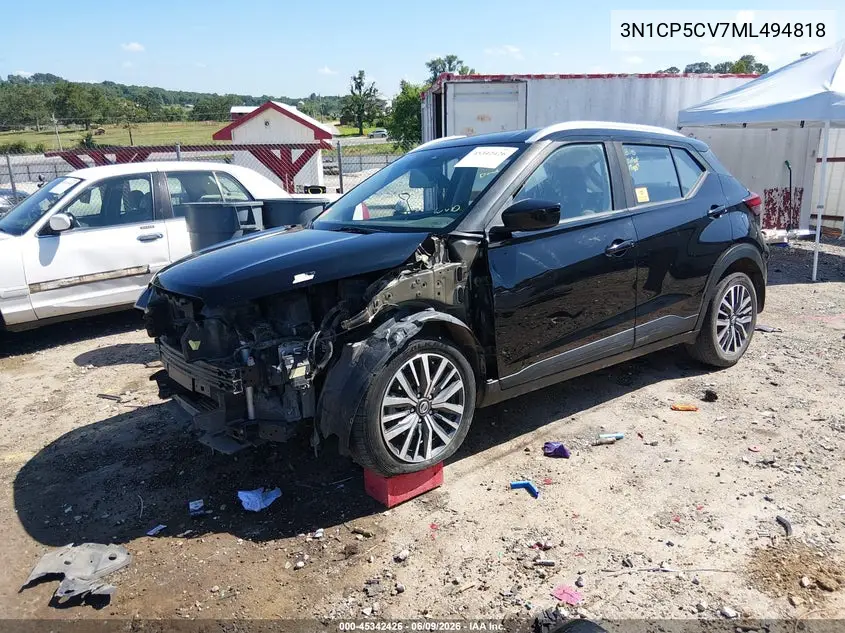 2021 Nissan Kicks Sv Xtronic Cvt VIN: 3N1CP5CV7ML494818 Lot: 45342426
