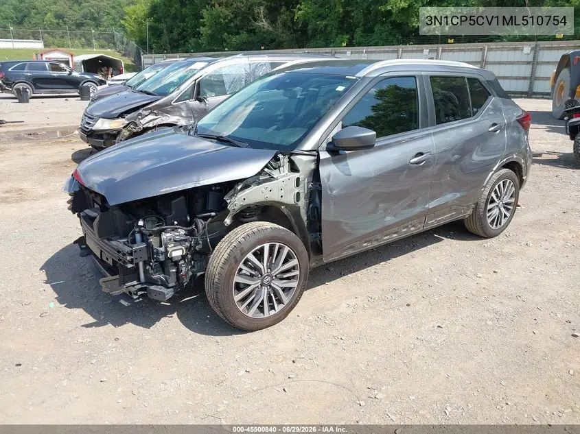 2021 Nissan Kicks Sv Xtronic Cvt VIN: 3N1CP5CV1ML510754 Lot: 45500840