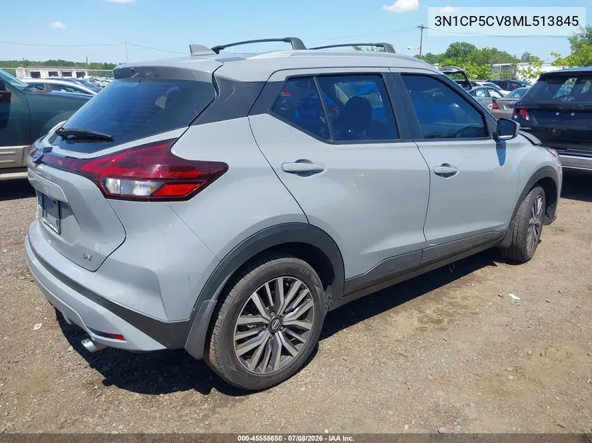 2021 Nissan Kicks Sv Xtronic Cvt VIN: 3N1CP5CV8ML513845 Lot: 45555650