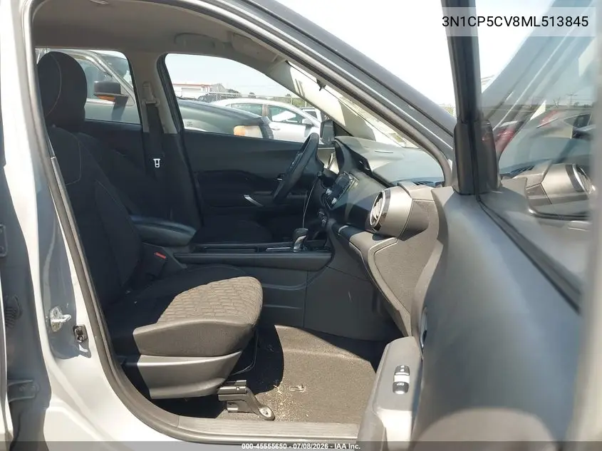 2021 Nissan Kicks Sv Xtronic Cvt VIN: 3N1CP5CV8ML513845 Lot: 45555650