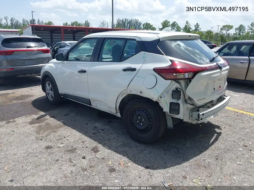 2021 Nissan Kicks S Xtronic Cvt VIN: 3N1CP5BVXML497195 Lot: 45582947