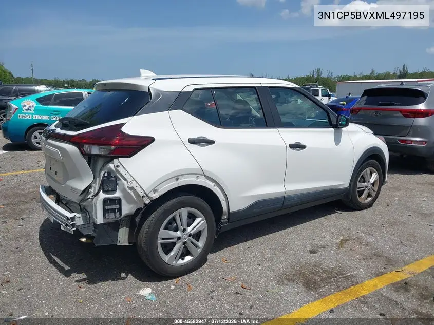 2021 Nissan Kicks S Xtronic Cvt VIN: 3N1CP5BVXML497195 Lot: 45582947