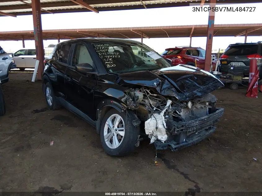2021 Nissan Kicks S Xtronic Cvt VIN: 3N1CP5BV7ML484727 Lot: 45619704