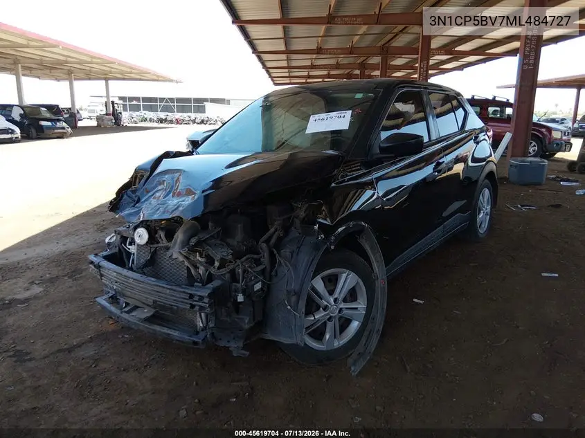 2021 Nissan Kicks S Xtronic Cvt VIN: 3N1CP5BV7ML484727 Lot: 45619704