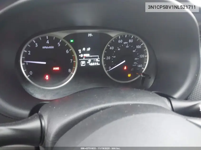 3N1CP5BV1NL521711 2022 Nissan Kicks S