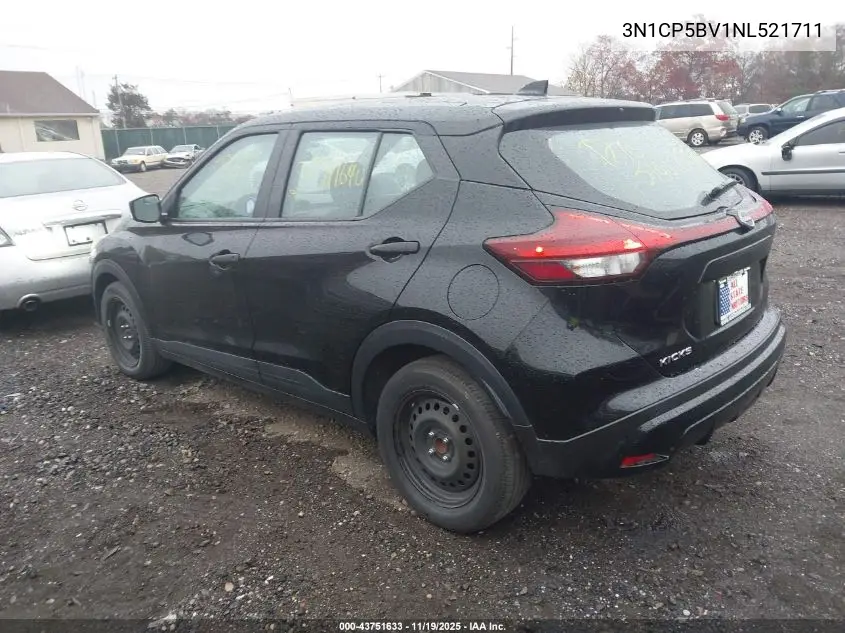 3N1CP5BV1NL521711 2022 Nissan Kicks S