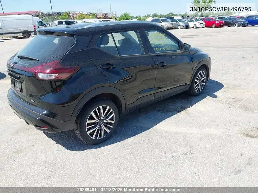 2023 Nissan Kicks Sv VIN: 3N1CP5CV3PL496795 Lot: 20269401