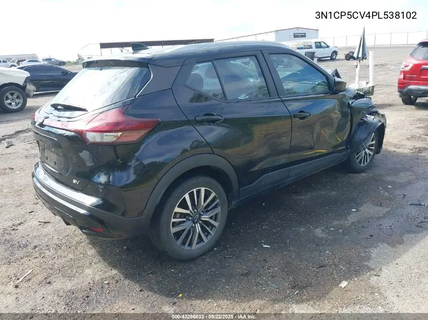 3N1CP5CV4PL538102 2023 Nissan Kicks Sv Xtronic Cvt