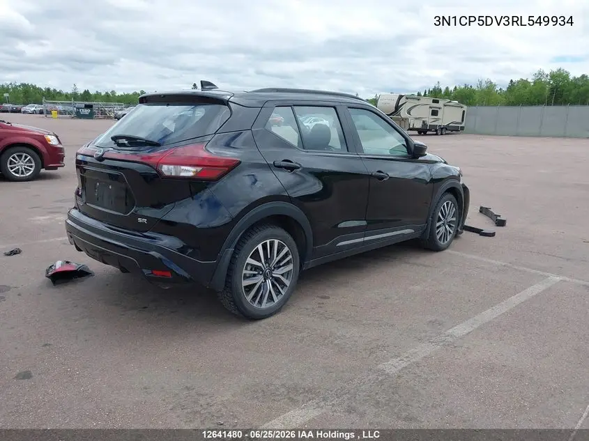 2024 Nissan Kicks Sr VIN: 3N1CP5DV3RL549934 Lot: 12641480