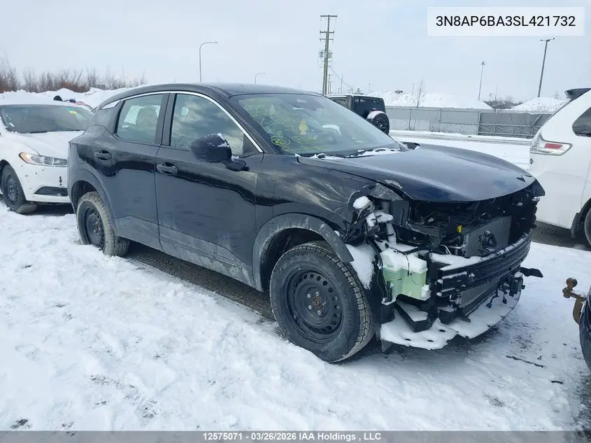 2025 Nissan Kicks S VIN: 3N8AP6BA3SL421732 Lot: 12575071