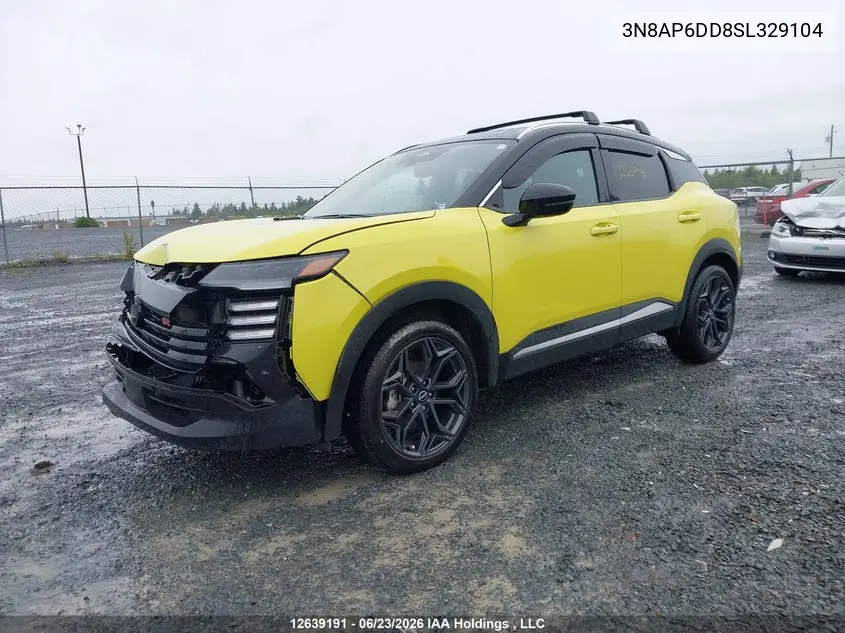 2025 Nissan Kicks Sr Premium VIN: 3N8AP6DD8SL329104 Lot: 12639191