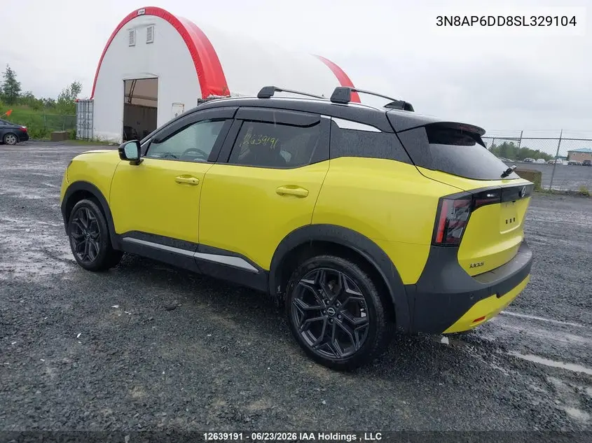 2025 Nissan Kicks Sr Premium VIN: 3N8AP6DD8SL329104 Lot: 12639191