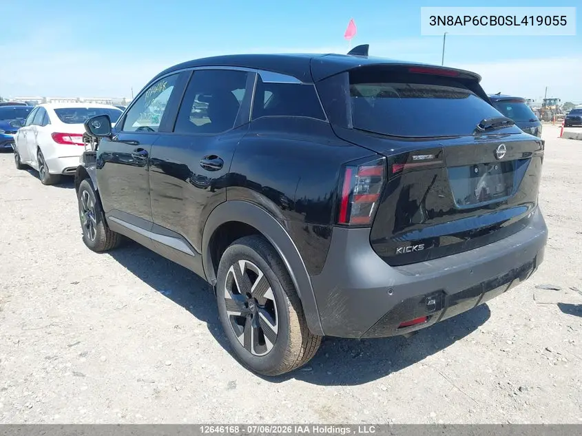 2025 Nissan Kicks Sv VIN: 3N8AP6CB0SL419055 Lot: 12646168