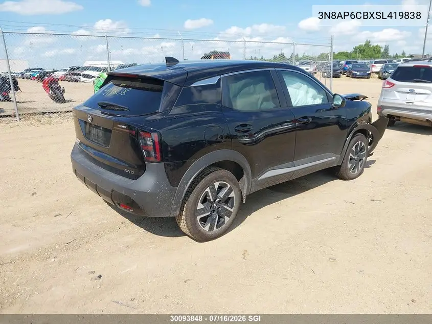 2025 Nissan Kicks Sv VIN: 3N8AP6CBXSL419838 Lot: 30093848