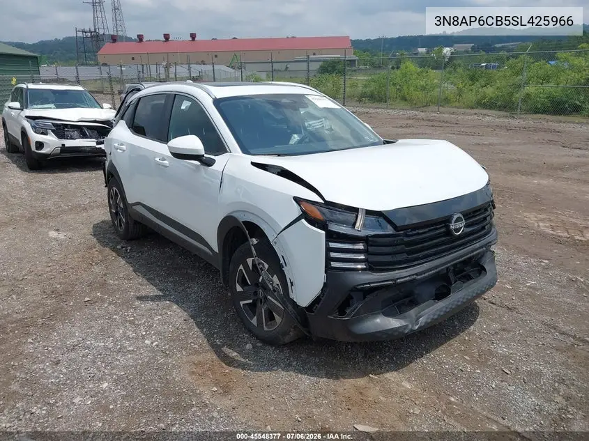 2025 Nissan Kicks Sv Intelligent Awd VIN: 3N8AP6CB5SL425966 Lot: 45548377