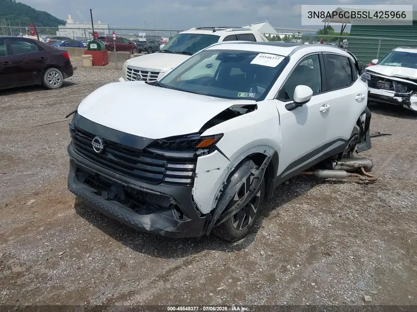 2025 Nissan Kicks Sv Intelligent Awd VIN: 3N8AP6CB5SL425966 Lot: 45548377