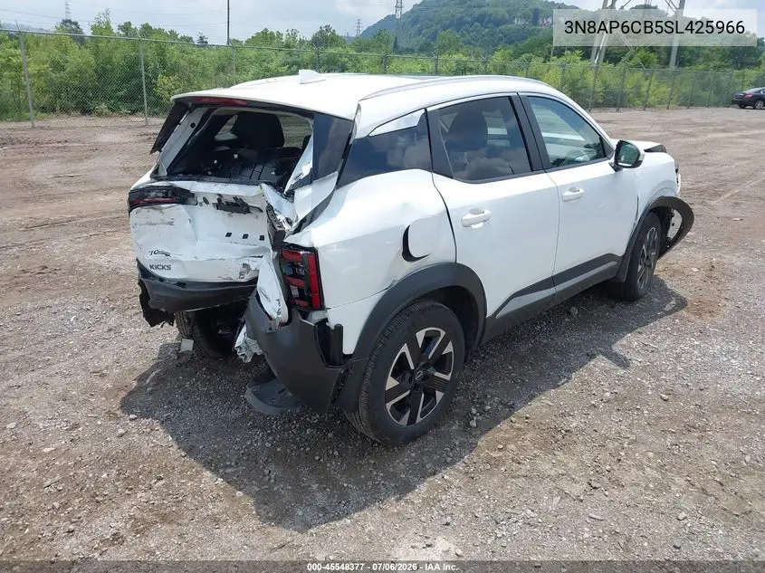 2025 Nissan Kicks Sv Intelligent Awd VIN: 3N8AP6CB5SL425966 Lot: 45548377