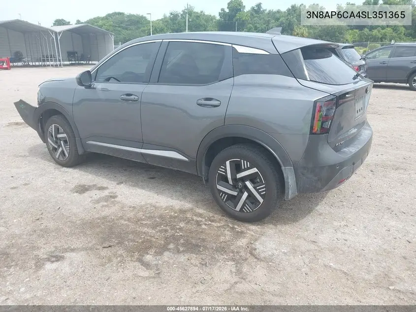 2025 Nissan Kicks Sv Fwd VIN: 3N8AP6CA4SL351365 Lot: 45627894
