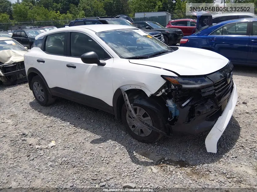 2025 Nissan Kicks S Intelligent Awd VIN: 3N8AP6BB0SL332502 Lot: 45668219