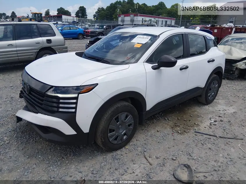 2025 Nissan Kicks S Intelligent Awd VIN: 3N8AP6BB0SL332502 Lot: 45668219