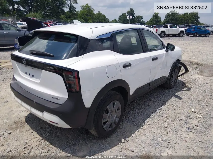 2025 Nissan Kicks S Intelligent Awd VIN: 3N8AP6BB0SL332502 Lot: 45668219