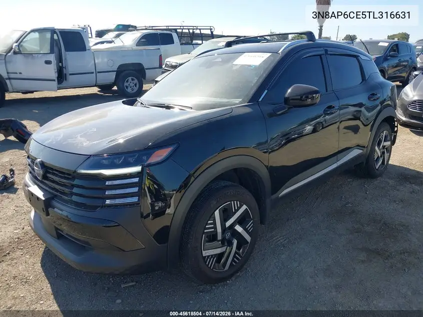 2026 Nissan Kicks Sv VIN: 3N8AP6CE5TL316631 Lot: 45618504