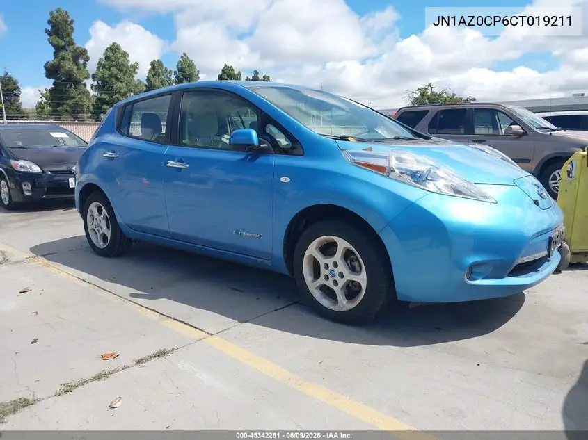 2012 Nissan Leaf Sl VIN: JN1AZ0CP6CT019211 Lot: 45342281
