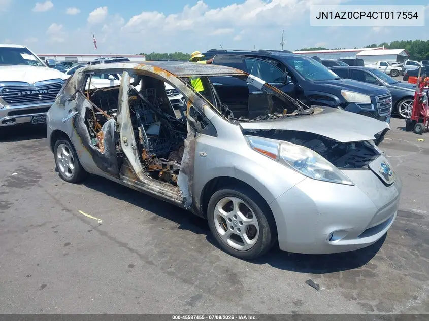 2012 Nissan Leaf Sl VIN: JN1AZ0CP4CT017554 Lot: 45587455