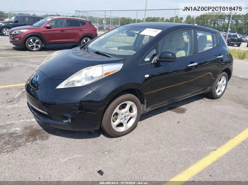 2012 Nissan Leaf Sl VIN: JN1AZ0CP2CT018475 Lot: 45610416