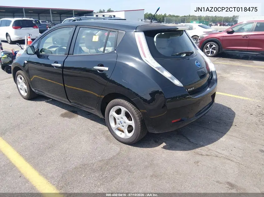 2012 Nissan Leaf Sl VIN: JN1AZ0CP2CT018475 Lot: 45610416