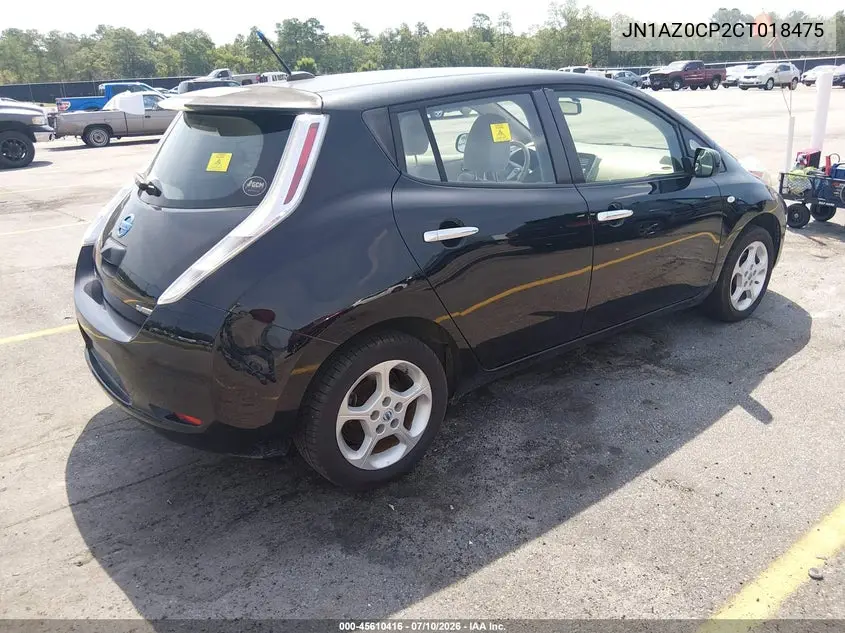 2012 Nissan Leaf Sl VIN: JN1AZ0CP2CT018475 Lot: 45610416