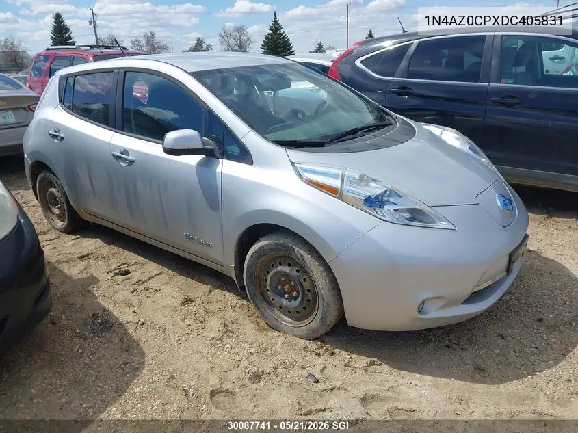 2013 Nissan Leaf S/Sv/Sl VIN: 1N4AZ0CPXDC405831 Lot: 30087741