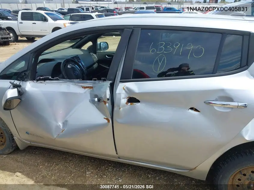 2013 Nissan Leaf S/Sv/Sl VIN: 1N4AZ0CPXDC405831 Lot: 30087741