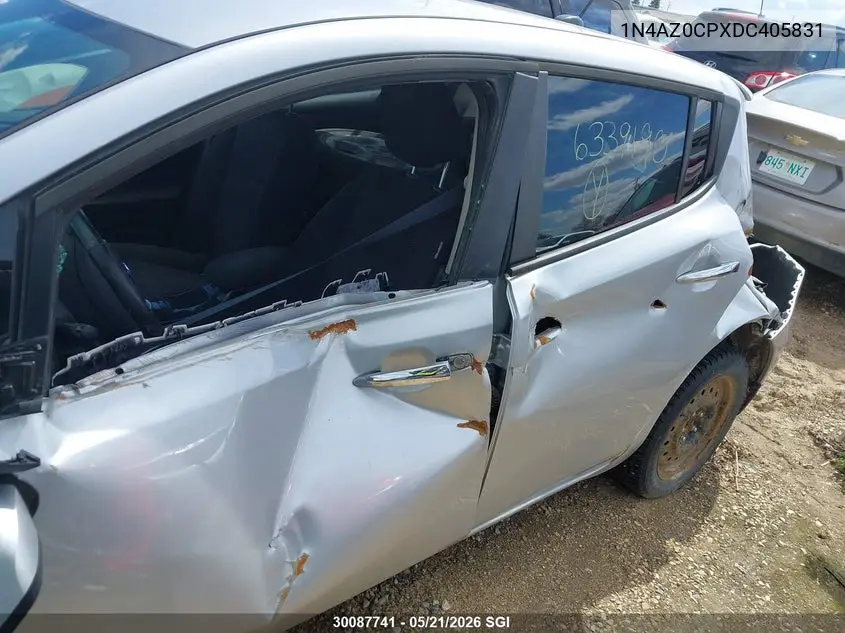 2013 Nissan Leaf S/Sv/Sl VIN: 1N4AZ0CPXDC405831 Lot: 30087741