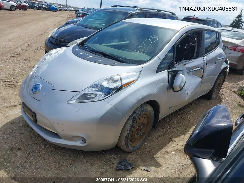 2013 Nissan Leaf S/Sv/Sl VIN: 1N4AZ0CPXDC405831 Lot: 30087741