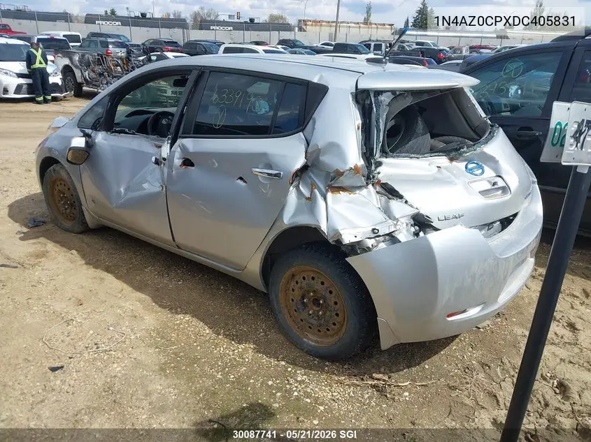 2013 Nissan Leaf S/Sv/Sl VIN: 1N4AZ0CPXDC405831 Lot: 30087741