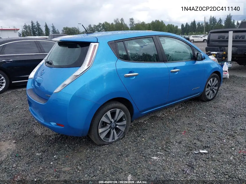 2013 Nissan Leaf Sl VIN: 1N4AZ0CP2DC411140 Lot: 45493106