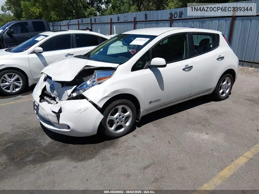 2014 Nissan Leaf Sv VIN: 1N4AZ0CP6EC339344 Lot: 45280552