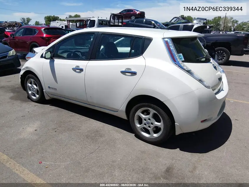 2014 Nissan Leaf Sv VIN: 1N4AZ0CP6EC339344 Lot: 45280552