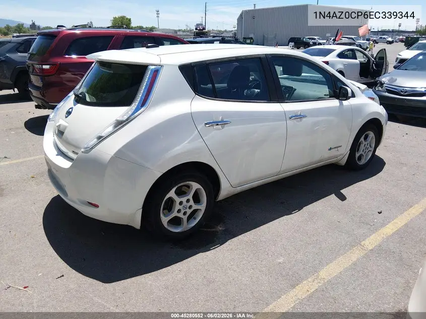 2014 Nissan Leaf Sv VIN: 1N4AZ0CP6EC339344 Lot: 45280552