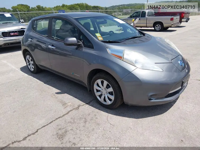 2014 Nissan Leaf S VIN: 1N4AZ0CPXEC340710 Lot: 45661595