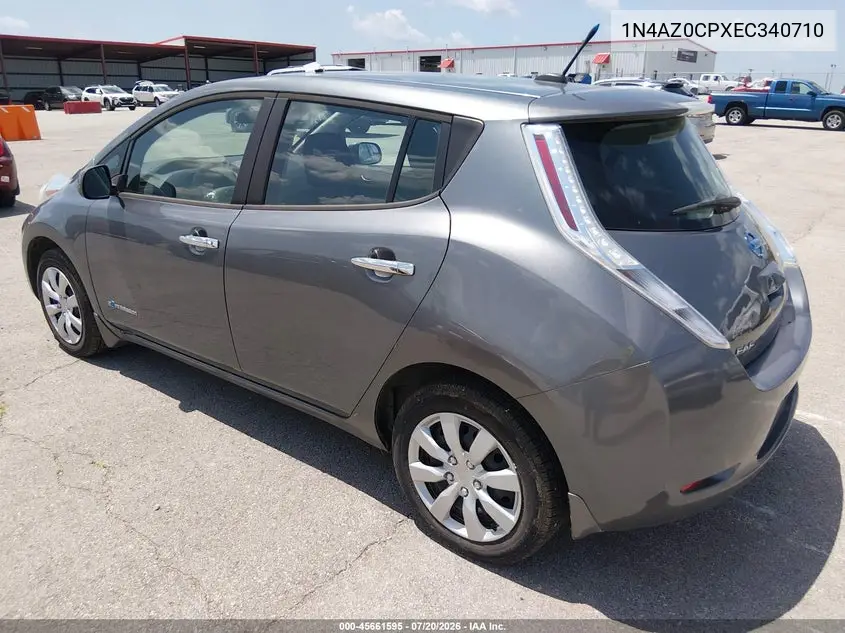 2014 Nissan Leaf S VIN: 1N4AZ0CPXEC340710 Lot: 45661595