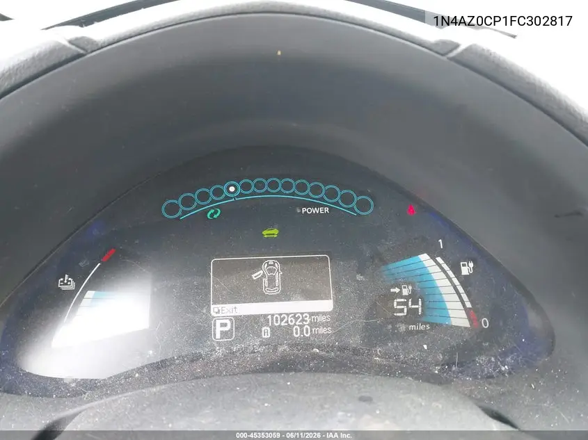 2015 Nissan Leaf S VIN: 1N4AZ0CP1FC302817 Lot: 45353059