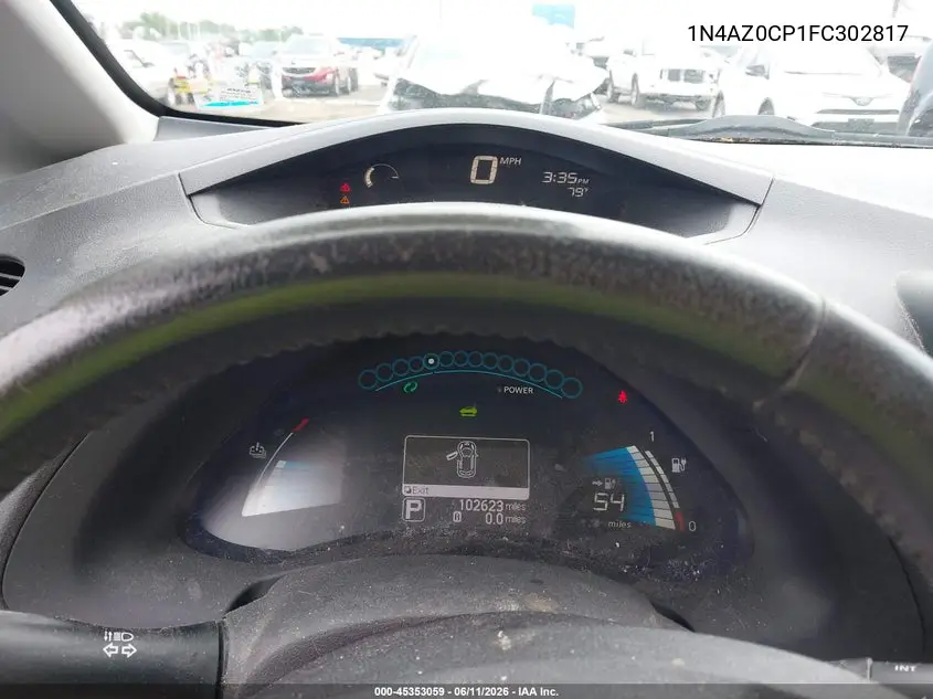 2015 Nissan Leaf S VIN: 1N4AZ0CP1FC302817 Lot: 45353059