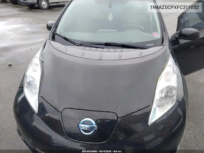 2015 Nissan Leaf S VIN: 1N4AZ0CPXFC311032 Lot: 45354993
