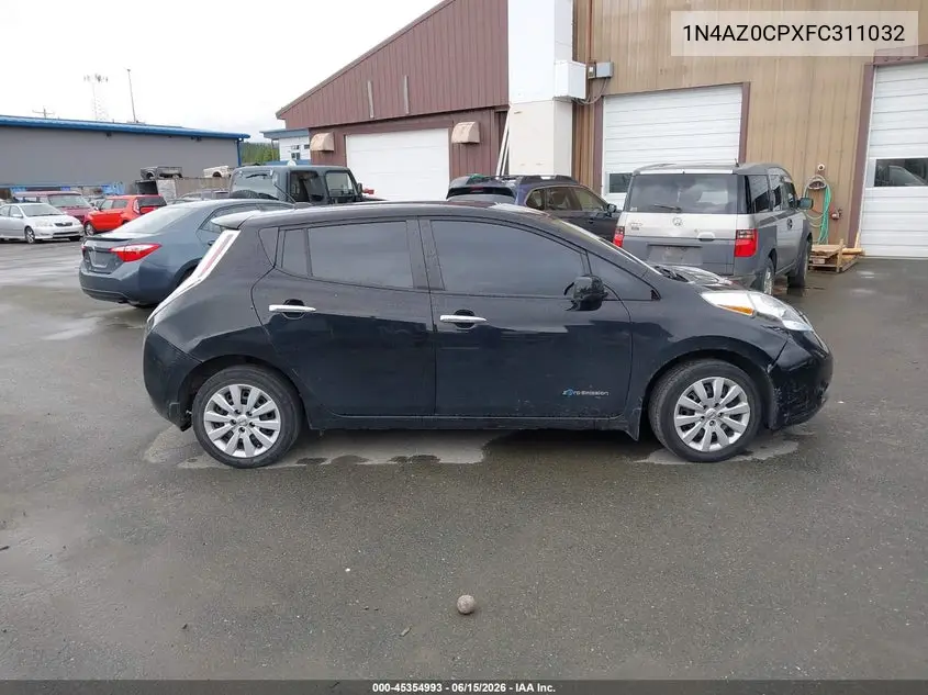 2015 Nissan Leaf S VIN: 1N4AZ0CPXFC311032 Lot: 45354993